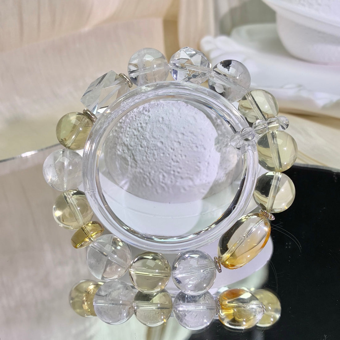 Multi Crystal Energy Bracelet – Kyanite, Aquamarine & Citrine